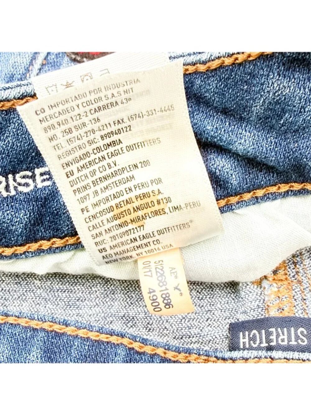 American Eagle Hi-Rise Shorts Size 4 Shortie Next Level Stretch Distressed Tacos
